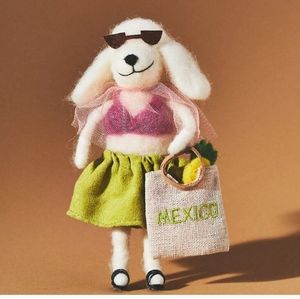 Anthropologie Mexico traveling poodle ornament.